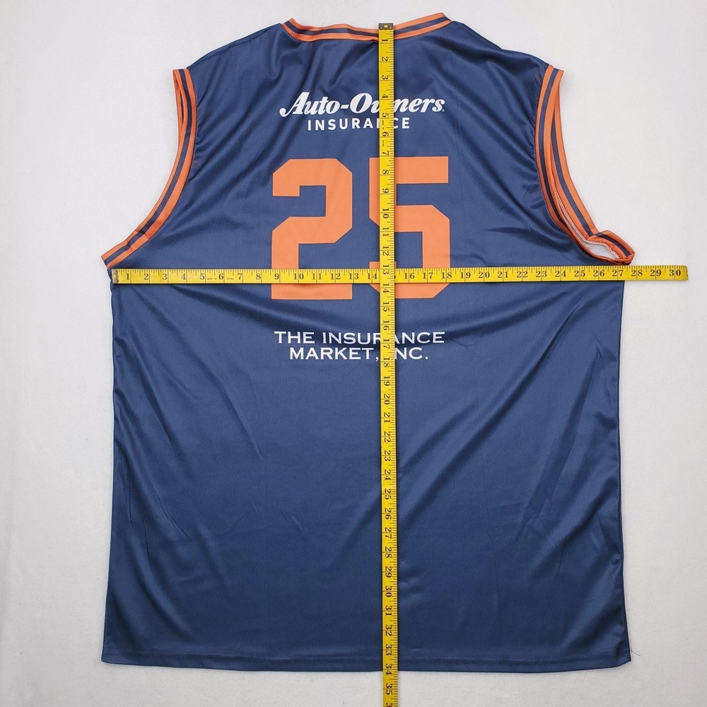 Down East Bird Dawgs Shirt Mens 3xl Navy Baseball Sleeveless Jersey Mesh 25 Blue View 6